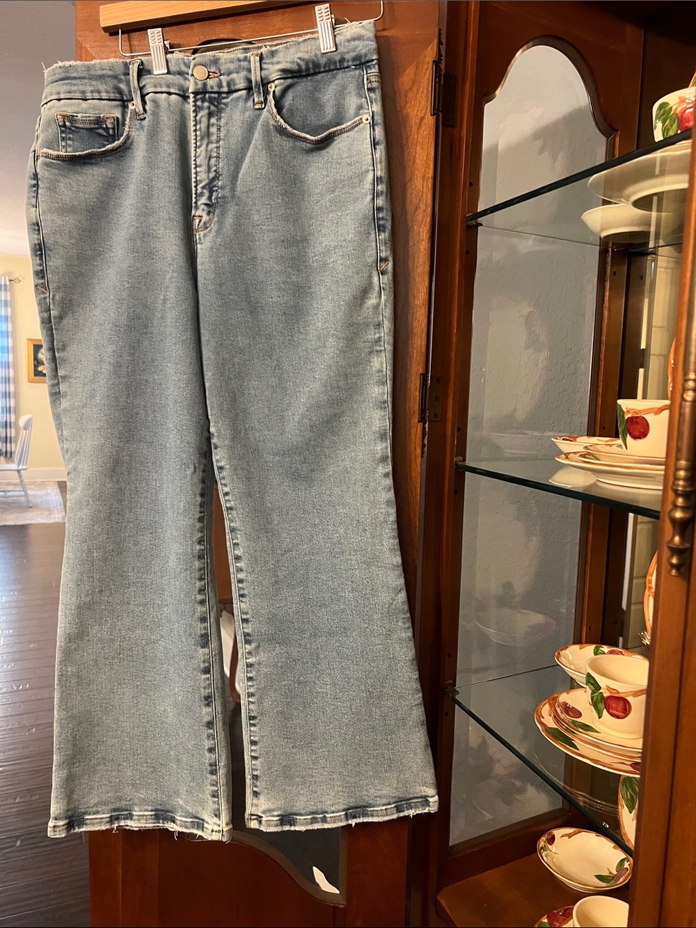 Good American High-Rise Light Blue boot cut Jeans - Women's Stretch Denim